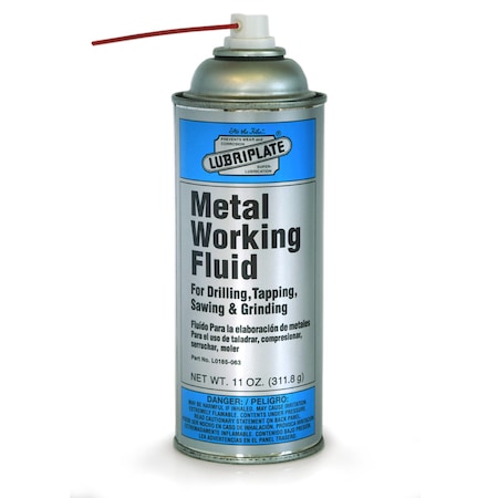 Lubriplate Metal Working Fluid, 12 Oz Spray, Drilling, Tapping, Sawing Fluid In Aerosol, PK12 L0185-063